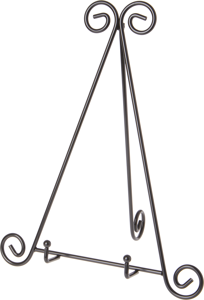 Bard's Black Metal Easel, 15 H x 12 W x 10 D (For 1.25 Deep